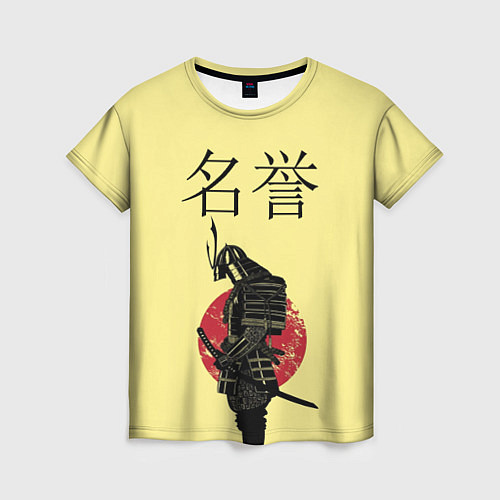 Женская футболка Японский самурай (честь) / 3D-принт – фото 1