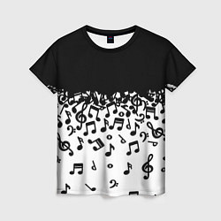 Женская футболка Поглощение музыкой