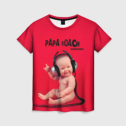 Женская футболка Paparoach: Music Kid