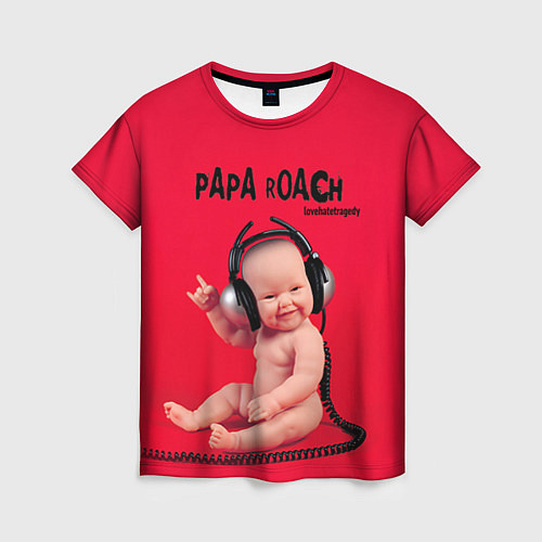 Женская футболка Paparoach: Music Kid / 3D-принт – фото 1