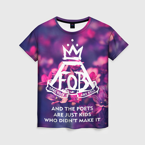 Женская футболка FOB: Save Rock & Roll / 3D-принт – фото 1