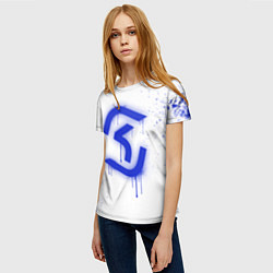 Футболка женская SK Gaming: White collection, цвет: 3D-принт — фото 2