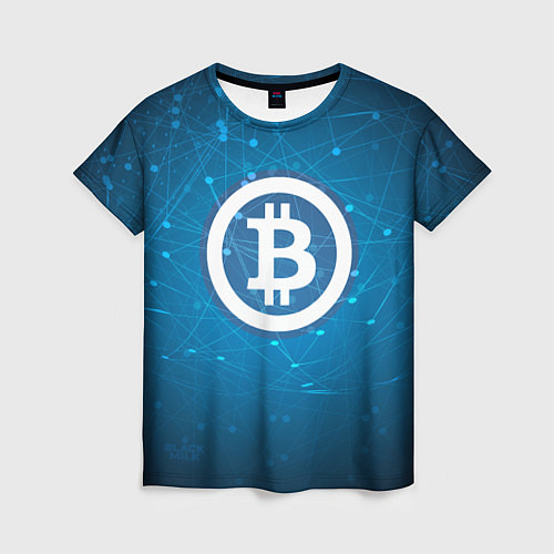 Женская футболка Bitcoin Blue / 3D-принт – фото 1