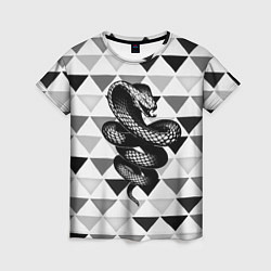 Футболка женская Snake Geometric, цвет: 3D-принт