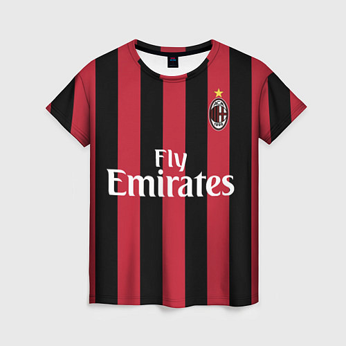 Женская футболка Milan FC: Form 2018 / 3D-принт – фото 1