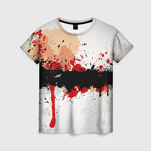 Женская футболка Кровавый рассвет / 3D-принт – фото 1