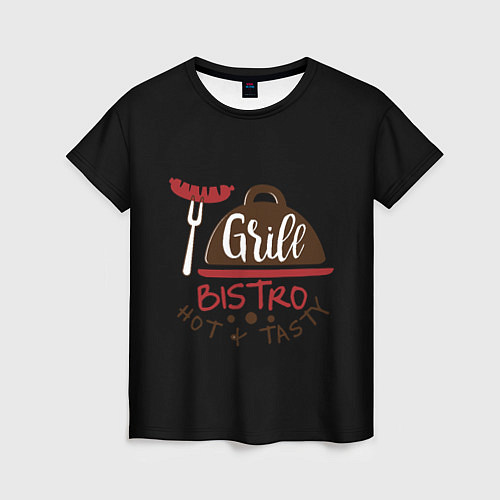 Женская футболка Bistro / 3D-принт – фото 1