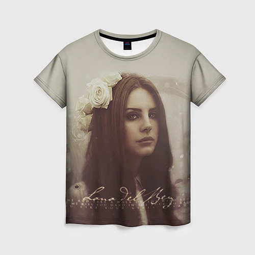 Женская футболка Lana Del Rey: Flower / 3D-принт – фото 1