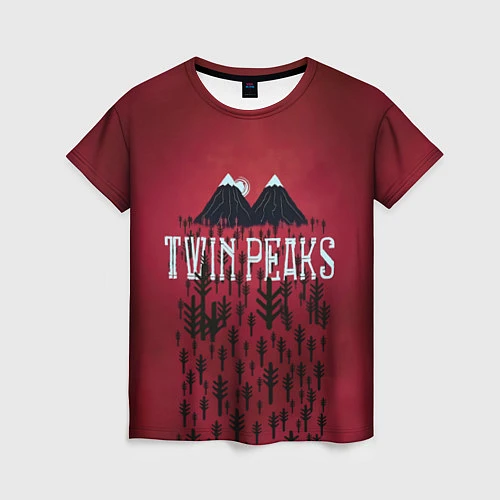 Женская футболка Twin Peaks Wood / 3D-принт – фото 1