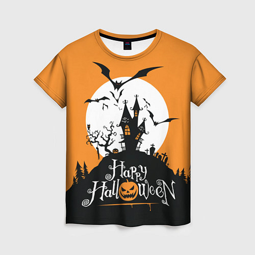 Женская футболка Happy Halloween / 3D-принт – фото 1