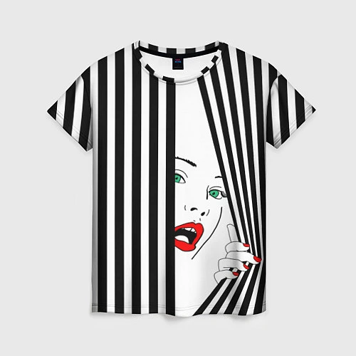 Женская футболка Pop art girl / 3D-принт – фото 1