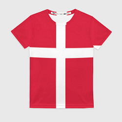 Женская футболка Флаг Дании