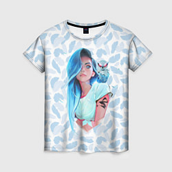Женская футболка Девушка с совой