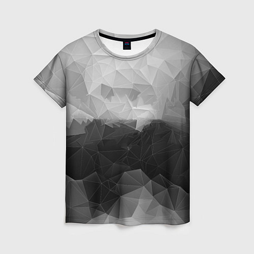 Женская футболка Polygon gray / 3D-принт – фото 1