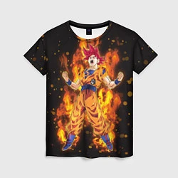 Женская футболка Fire Goku