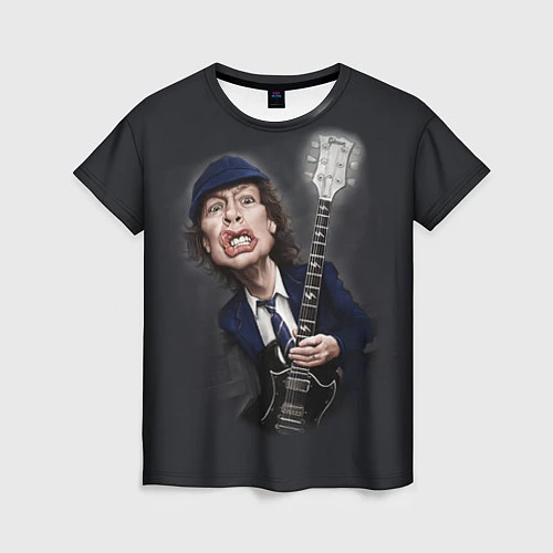 Женская футболка AC/DC: Guitarist / 3D-принт – фото 1