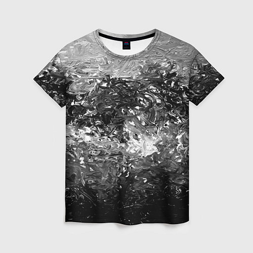 Женская футболка Чёрно белый цвет / 3D-принт – фото 1