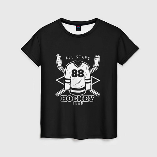 Женская футболка Hockey Team / 3D-принт – фото 1