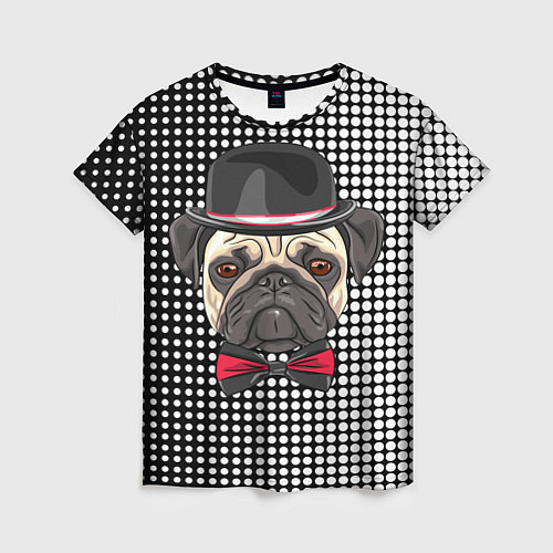 Женская футболка Mr Pug / 3D-принт – фото 1
