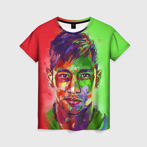 Женская футболка Neymar Art / 3D-принт – фото 1