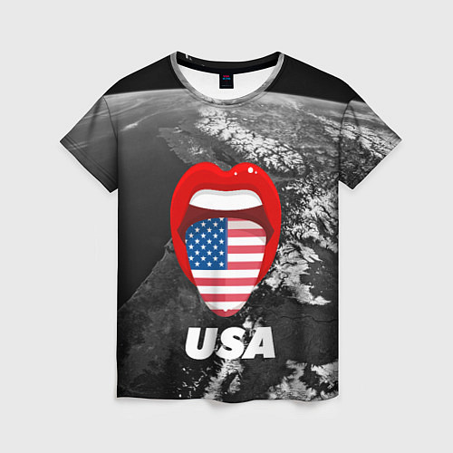 Женская футболка USA / 3D-принт – фото 1