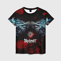 Женская футболка Slipknot руки зомби