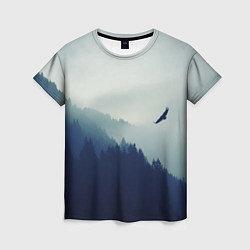 Женская футболка Орел над Лесом