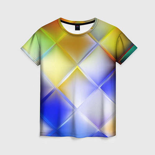 Женская футболка Colorful squares / 3D-принт – фото 1