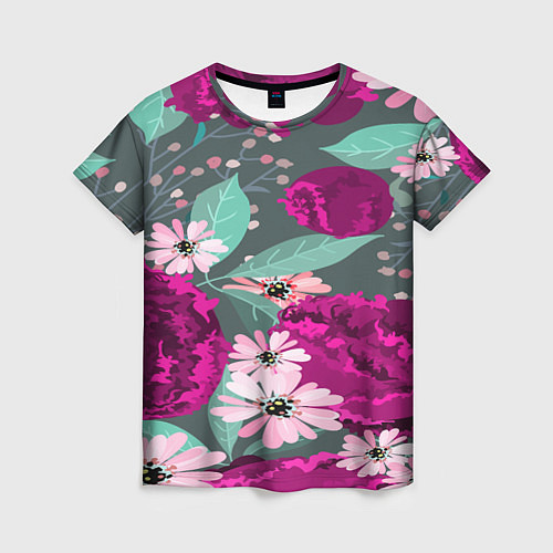 Женская футболка Осенний цветок / 3D-принт – фото 1