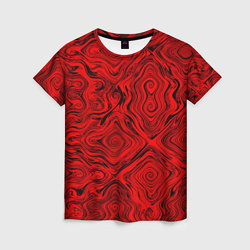 Женская футболка Tie-Dye red / 3D-принт – фото 1