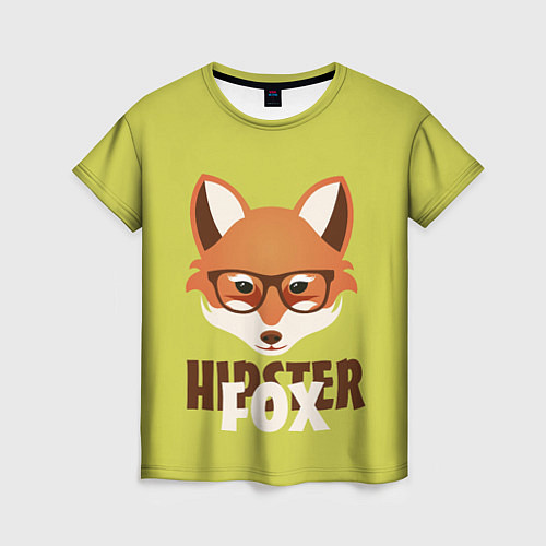 Женская футболка Hipster Fox / 3D-принт – фото 1