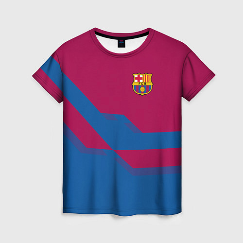 Женская футболка Barcelona FC: Blue style / 3D-принт – фото 1