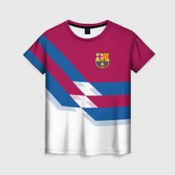Футболка женская Barcelona FC: White style, цвет: 3D-принт
