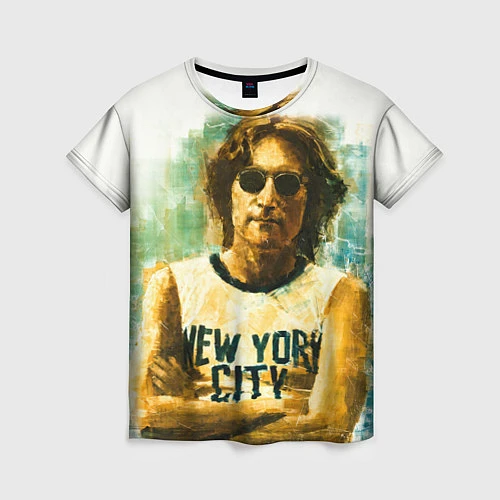 Женская футболка John Lennon: New York / 3D-принт – фото 1