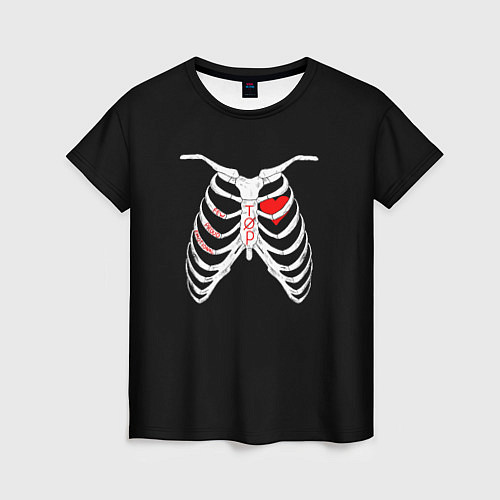 Женская футболка TOP Skeleton / 3D-принт – фото 1