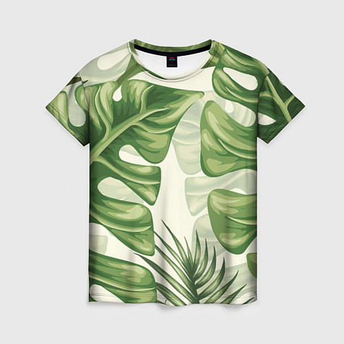 Женская футболка Тропический папоротник / 3D-принт – фото 1