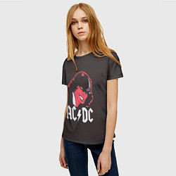 Футболка женская AC/DC Devil, цвет: 3D-принт — фото 2