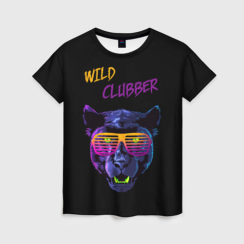 Женская футболка Wild Clubber / 3D-принт – фото 1