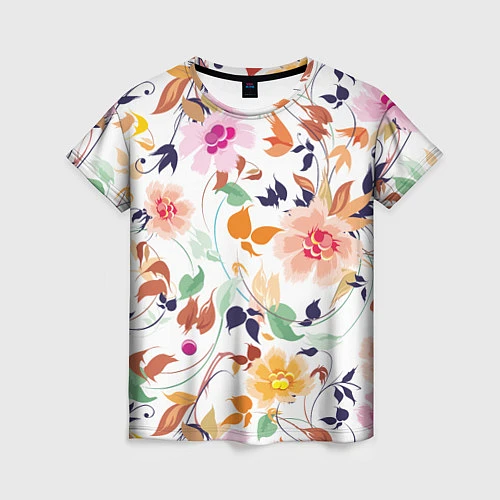 Женская футболка Нежные цветы / 3D-принт – фото 1