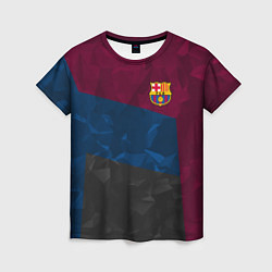 Женская футболка FC Barcelona: Dark polygons