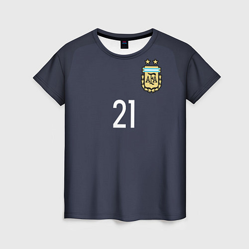 Женская футболка Сборная Аргентины: Диабола ЧМ-2018 / 3D-принт – фото 1