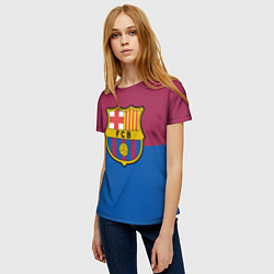 Футболка женская Barcelona FC: Duo Color, цвет: 3D-принт — фото 2