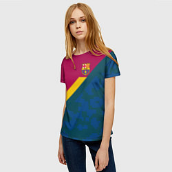 Футболка женская Barcelona FC: Sport Camo 2018, цвет: 3D-принт — фото 2