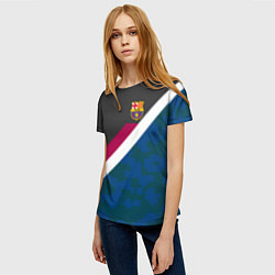 Футболка женская FC Barcelona: Sport Camo, цвет: 3D-принт — фото 2