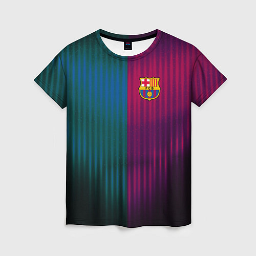 Женская футболка Barcelona FC: Abstract 2018 / 3D-принт – фото 1