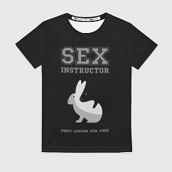 Женская футболка Sex Instructor - first lesson for free