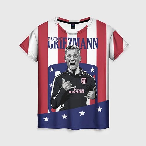 Женская футболка Griezmann: Atletico Star / 3D-принт – фото 1