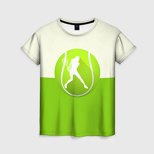 Женская футболка Символ теннисиста / 3D-принт – фото 1
