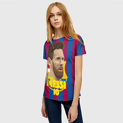 Футболка женская FCB Lionel Messi, цвет: 3D-принт — фото 2