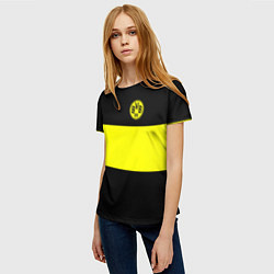 Футболка женская Borussia 2018 Black and Yellow, цвет: 3D-принт — фото 2